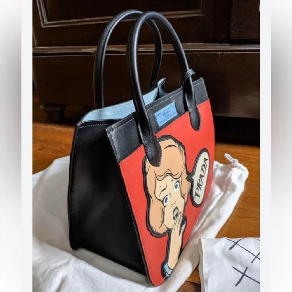 PRADA 2018 comic book themed bag purse tote - Picture 10 of 15